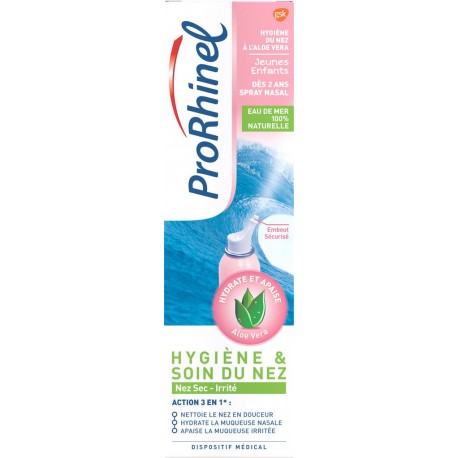 Prorhinel pulvérisateur hygiène du nez à l'Aloe Vera jeune enfant dès 2 ans 100ml