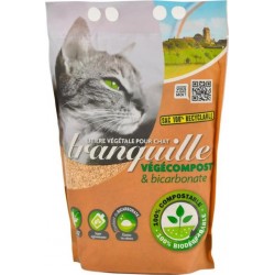 TRANQUILLE Litière végétale Végécompost & Bicarbonate anti-odeurs 4L