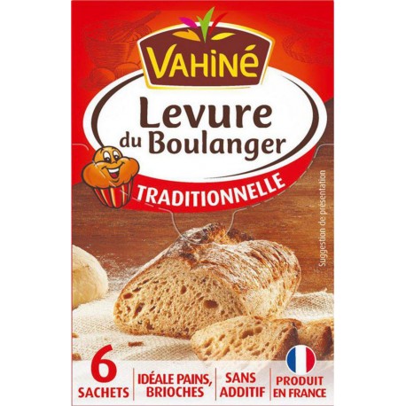Vahiné Levure du Boulanger Traditionnelle par 6 Sachets de 8g (lot de 5 soit 30 sachets)
