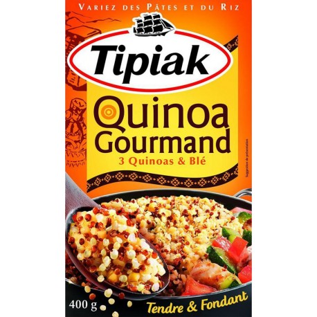 Tipiak Quinoa Gourmand 3 Quinoas & Blé Tendre & Fondant 400g (lot de 4)