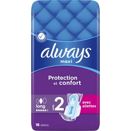 Always Serviettes hygiéniques Maxi Long
