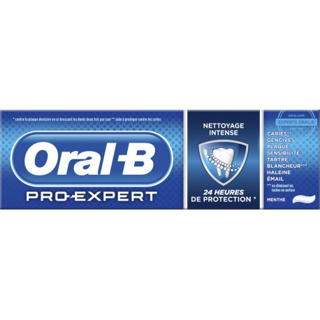 Oral-B PRO-EXPERT 24h protection menthe nettoyage intense 75ml (lot de 2)