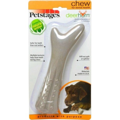 Petstages Jouet Chien Deerhorn TailleL