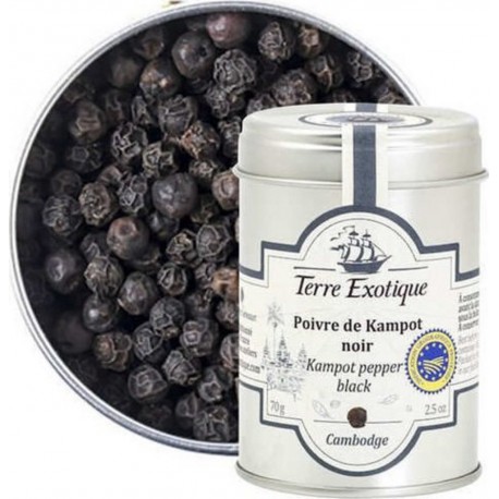 TERRE EXOTIQUE Poivre Noir De Kampot IGP 70g
