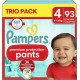 PAMPERS Couches Bébé Premium Protection Pants 9 15Kg Taille 4 pack de 93 couches culottes