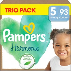 PAMPERS Couches Bébé Harmonie 11 16Kg Taille 5 pack de 93 couches