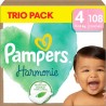 PAMPERS Couches Bébé Harmonie 9 14Kg Taille 4 pack de 108 couches