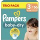 PAMPERS Couches Bébé Baby Dry 6 10Kg Taille 3 pack de 156 couches