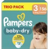 PAMPERS Couches Bébé Baby Dry 6 10Kg Taille 3 pack de 156 couches