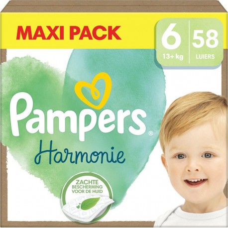 PAMPERS Couches Bébé Harmonie Taille 6 +13Kg x58