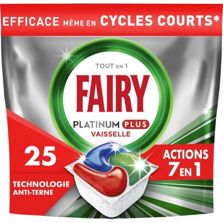 FAIRY Capsules Lave Vaisselle Platinum Plus Anti-Terne x25 capsules