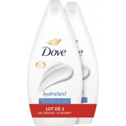 DOVE Gel Douche Hydratant lot de 2 flacons de 450ml
