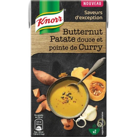 Knorr Saveurs d’Exception Butternut Patate Douce et Pointe de Curry 50cl (lot de 4)
