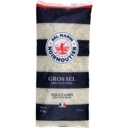 Noirmoutier Gros Sel 100% Naturel Récolté à la Main 1Kg (lot de 3)