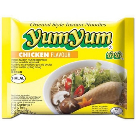 YumYum Soupe Nouilles Poulet Chicken 60g x 30 (lot de 6 cartons de 30)