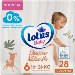 Lotus Baby Couches culottes bébé taille 6 16 - 26Kg douceur naturelle