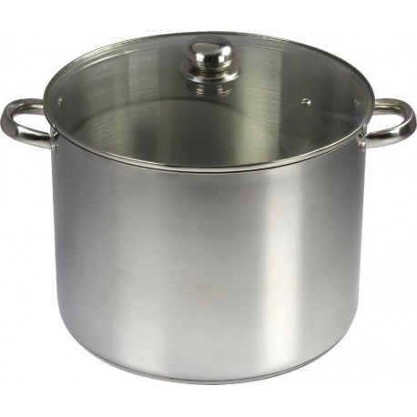Baumalu Cocotte Marmite Faitout 19L diam 32cm + couvercle acier inoxydable