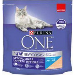 Purina One Croquettes spéciales pour chat à l'appétit difficile le sachet de 1,5Kg
