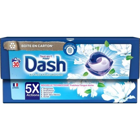 DASH TOUT-EN-1 PODS LESSIVE LIQUIDE 582g