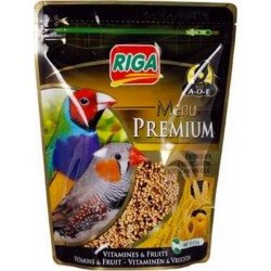Riga Menu Premium Pour Oiseaux Exotiques Vitamines Et Fruits 800g (lot de 2)