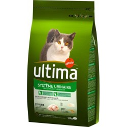 Ultima Croquettes Chat Système Urinaire Poulet 1,5Kg (lot de 3)