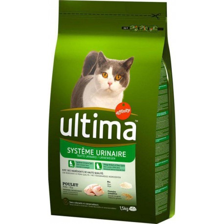 Ultima Croquettes Chat Système Urinaire Poulet 1,5Kg (lot de 3)