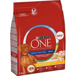 Purina One Croquettes Chien Adult Maxi +10Kg Poulet 2,5Kg (lot de 3)