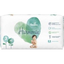 Pampers Couches Harmonie Taille 3 (6-10Kg) x46 (lot de 2 soit 92 couches)