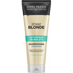 John Frieda Sheer Blonde Activateur de Reflets Shampooing Nutrition à l’Huile d’Avocat 250ml (lot de 3)