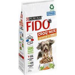 FIDO Croq Mix - Croquettes volaille et légumes pour chien senior 2.5Kg