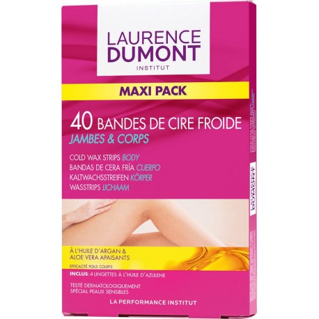 Laurence Dumont Bande de cire froide jambes et corps argan et aloe vera x40