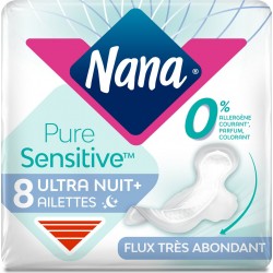 NANA Serviette hygiénique nuit x8