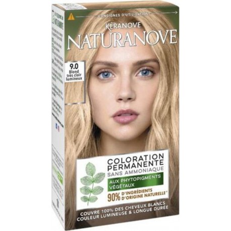 KÉRANOVE Naturanove - Coloration 9.0 blond très clair lumineux 194g