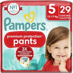 Pampers Culottes Premium Protection Pants Taille 5 12-17Kg x29 (lot de 3)