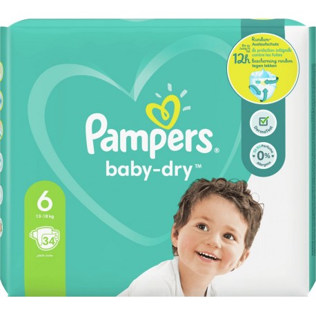 Pampers Couches taille 6 13-18Kg Baby Dry