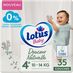 Lotus Baby Couches bébé taille 4+ 10 - 14Kg douceur naturelle