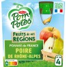 Pom Potes Compotes en gourde pomme-poire s/sucres ajoutés POM'POTES 4 x 90g