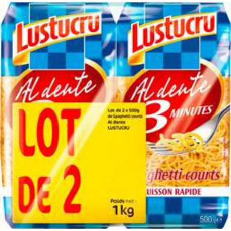 Lustucru SPAGHETTI COURTS 2x500g 1Kg