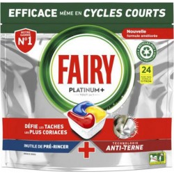 Fairy Tablettes Lave-Vaisselle Citron Platinium+ Citron Tout-En-1 x24 (lot de 3 soit 72 pods)