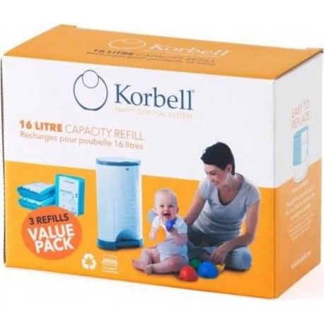 NC Korbell Standard Pack De 3 Recharges 16l la bouteille