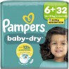 PAMPERS Couches Bébé Baby-Dry Taille 6+ 14-19Kg x32