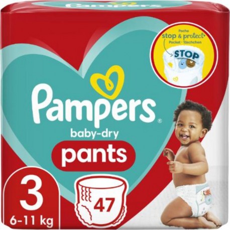 PAMPERS BABY-DRY PANTS T3 X47