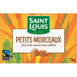 SAINT LOUIS Sucre de Canne Morceaux Non Raffiné Equitable 1Kg