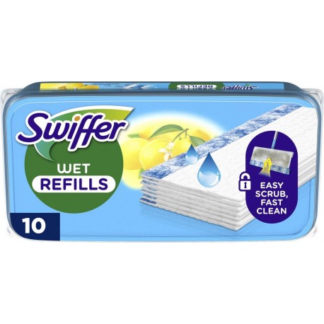 SWIFFER Lingettes Poussières Imprégnées pour Balai Parfum Citron 10 lingettes