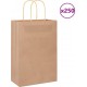 Vidaxl Sacs En Papier 250 Pcs Avec Poignées Marron 21x11x31 Cm