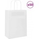 Vidaxl Sacs En Papier 50 Pcs Avec Poignées Blanc 21x11x28 Cm