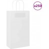 Vidaxl Sacs En Papier 250 Pcs Avec Poignées Blanc 54x15x49 Cm