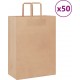 Vidaxl Sacs En Papier 50 Pcs Avec Poignées Marron 32x17x44 Cm