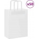 Vidaxl Sacs En Papier 50 Pcs Avec Poignées Blanc 21x11x28 Cm