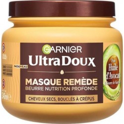 Garnier Masque Cheveux Nutrition Cheveux Très Secs Avocat Karité ULTRA DOUX 340ml